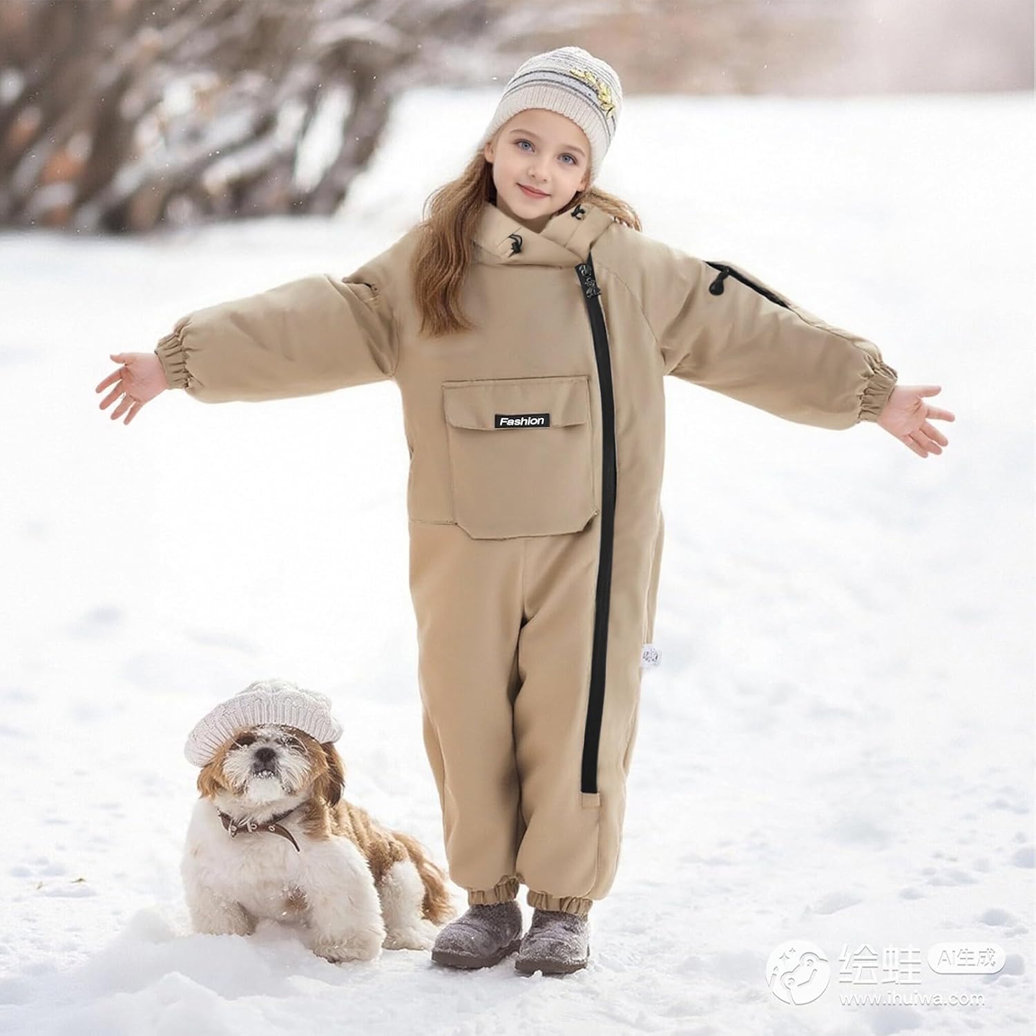 Baby Boys Girls One Piece Snowsuits Overalls Ski Suits Toddler Kids Jumpsuits Winter Outdoor Snowboarding Parka Snow Suit