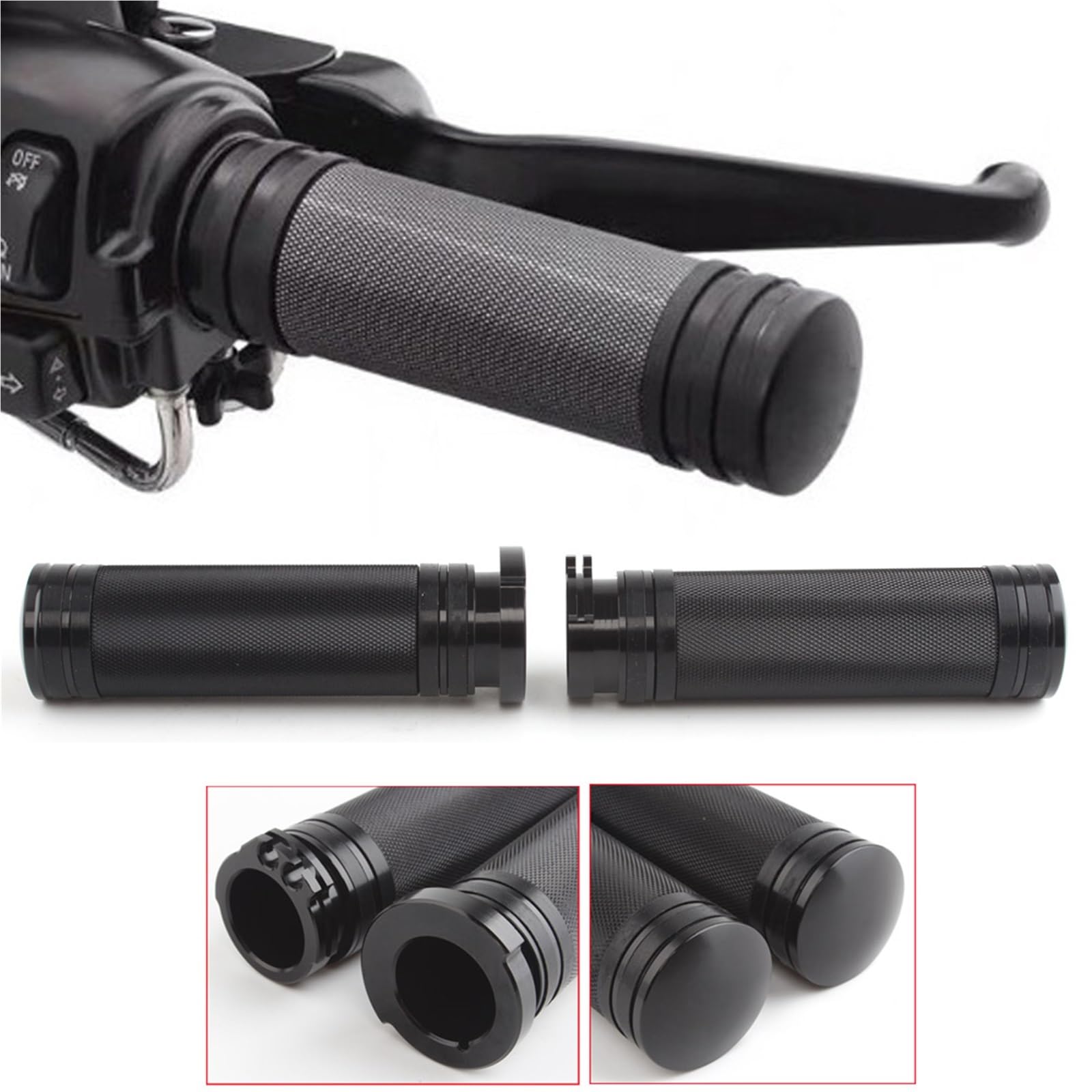 Parte de Agarre Empuñaduras Manillar Motocicleta Propulsor Manual Aluminio CNC para Harley para Touring para Dyna Softail Sportster XL883 XL1200 VRSC 1996-2025