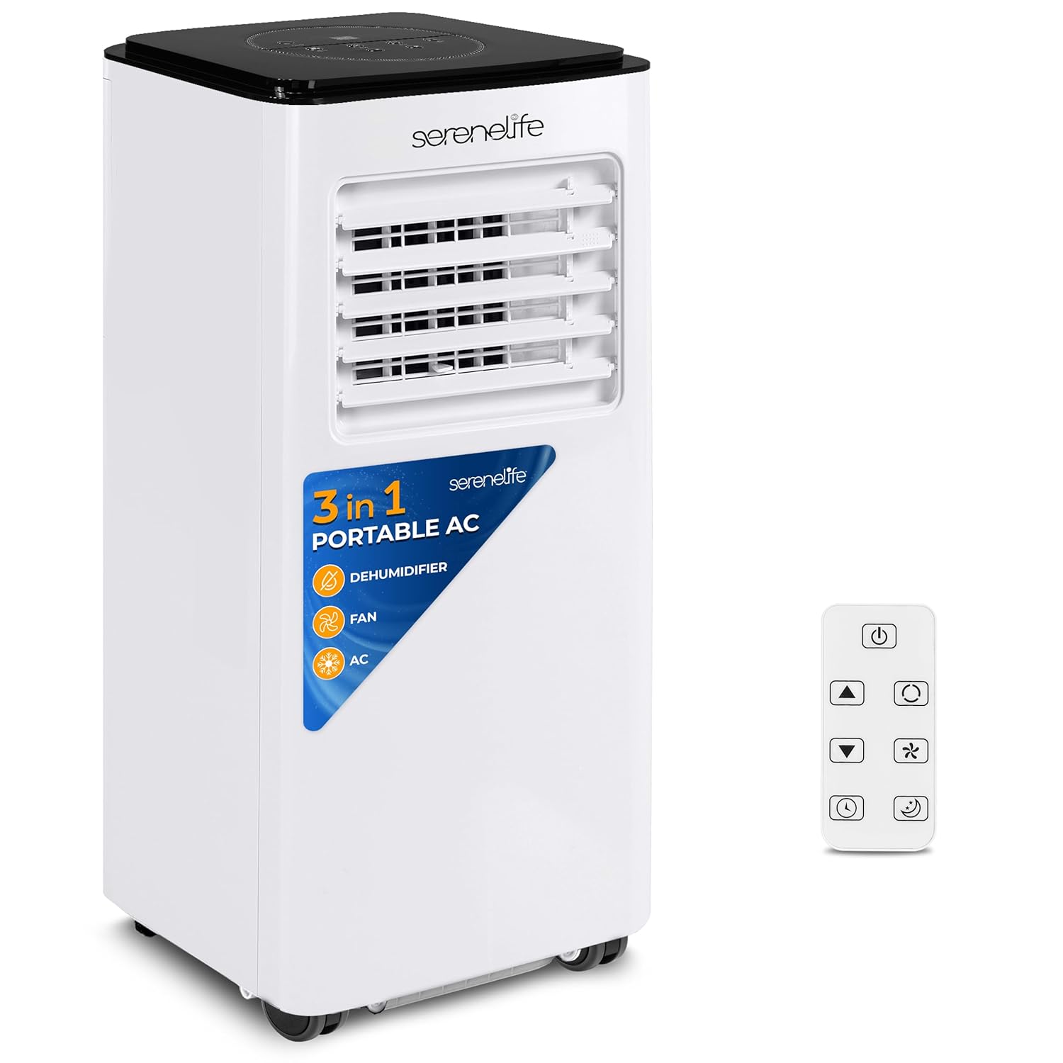 SereneLife 8000 BTU Portable Air Conditioner 3-in-1 Compact Standing Air Conditioner for Room Up to 350 Sq Ft