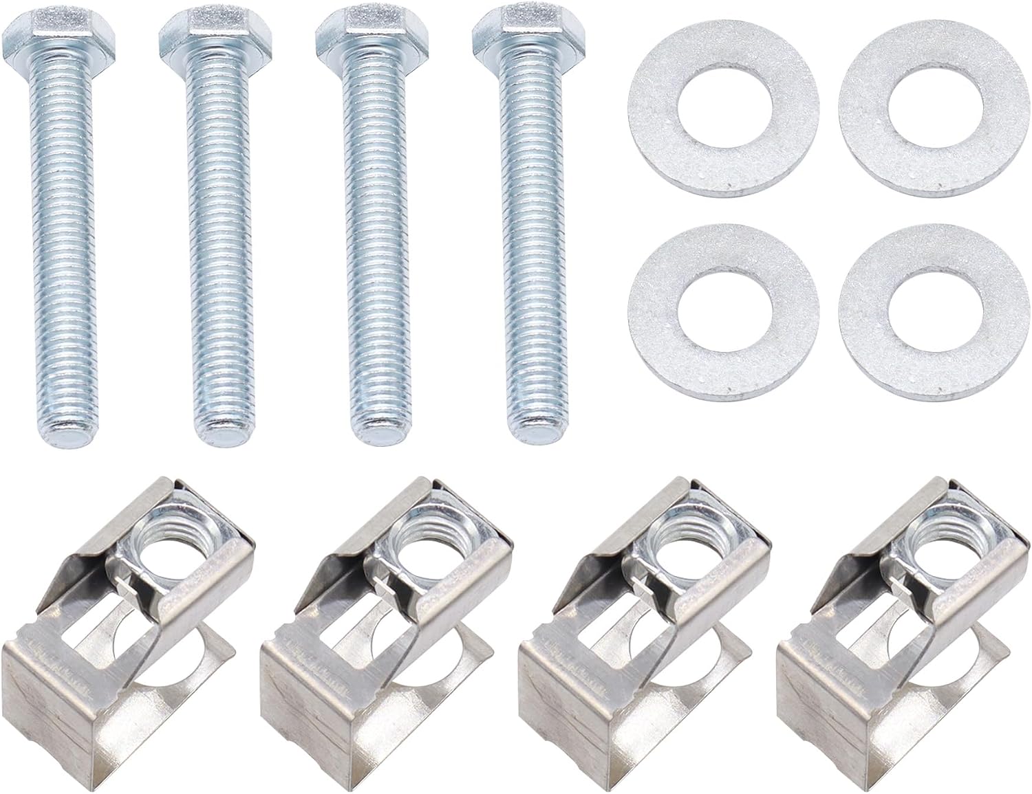 4 Sets Exhaust Manifold Flange Bolts & Nuts 03442 Hardware Kit Compatible with Chrysler Aspen, Dodge Challenger, Jeep Grand Cherokee, Ram 1500/2500/3500/4500/5500 Replaces 6036717AA 55366000AA
