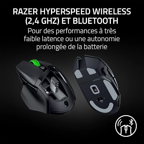 Razer Basilisk V3 X HyperSpeed - Mouse wireless da gaming personalizzabile (9 comandi personalizzabili, HyperSpeed Wireless e BT, Sensore ottico avanzato 5G da 18K, Tecnologia Chroma RGB) Nero - 4