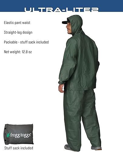 Miniatura 17 de FROGG TOGGS Traje de lluvia transpirable impermeable Ultra-Lite2 de 2 capas para hombre Verde