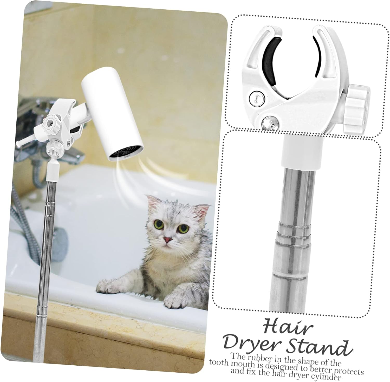 Baluue Multi-use Dryer Stand Holder Pet Blower Stand Durable Hair Dryer Floor Support