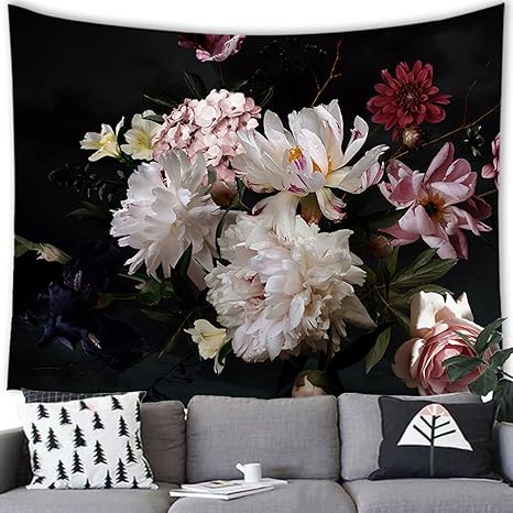 Amazon Co Jp バラ タペストリー壁掛け 壁飾り 花 おしゃれ 部屋 飾り カラー 窓カーテン 目隠し 背景布 模様替え 多機能壁飾り 寝室 壁飾り マルチカバー 洗える ソファーカバー 150x100a 気分転換 個性ギフト 新築祝い 結婚お祝い 新生活 花柄タペストリー ホーム