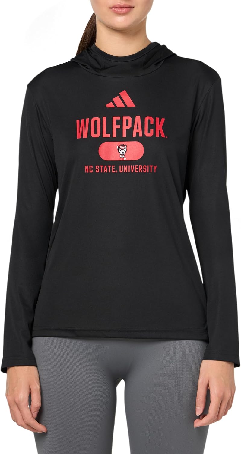 adidas womens D4t North Carolina State University Lightweight Hoodie