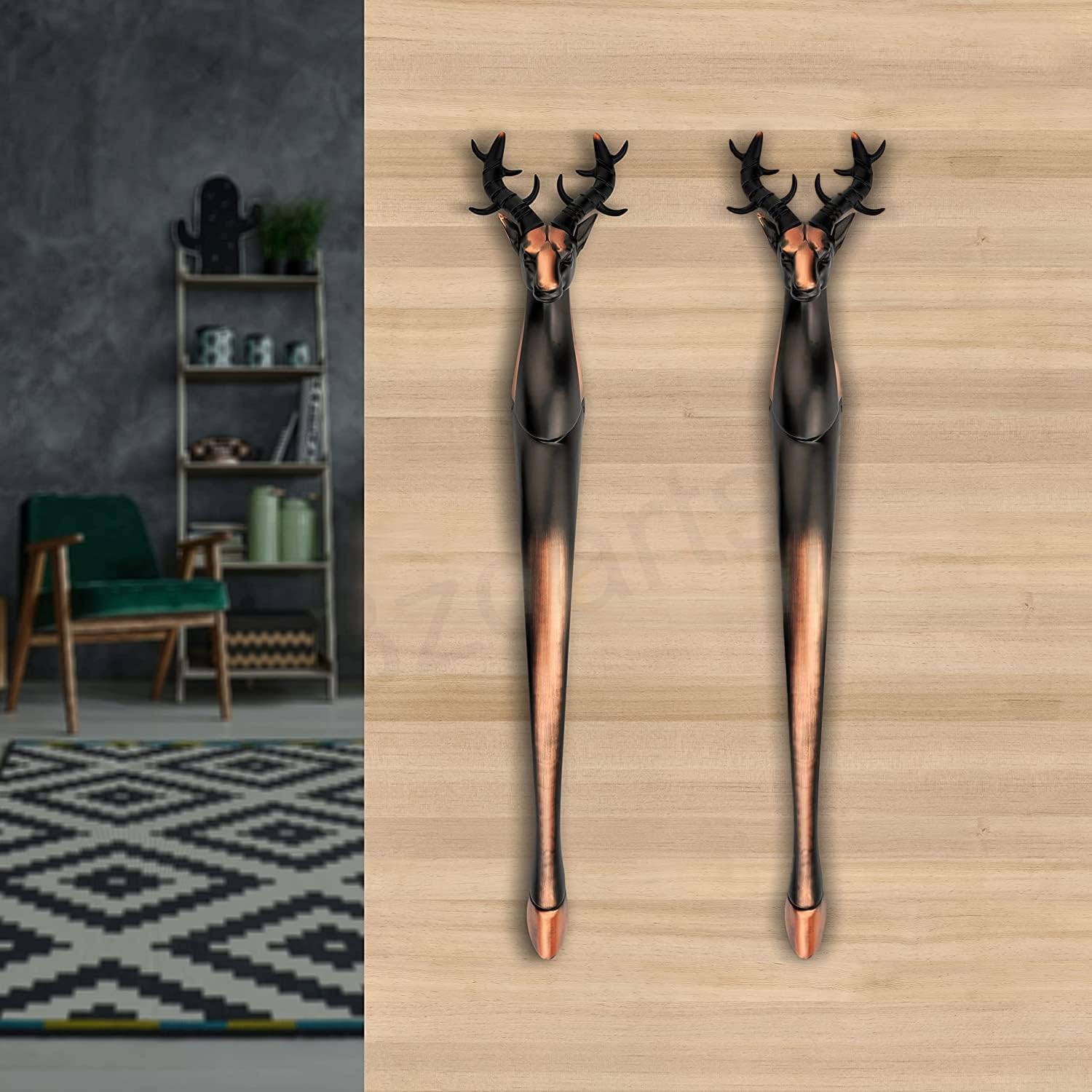 Bzcarts Deer Main Door Handle/Door Handles for Main Door/Glass Door Pull Handle/Door Hardware (Copper Black, Pack of 2, 200mm) (B09XJMTTDC) Amazon Price History, Amazon Price Tracker