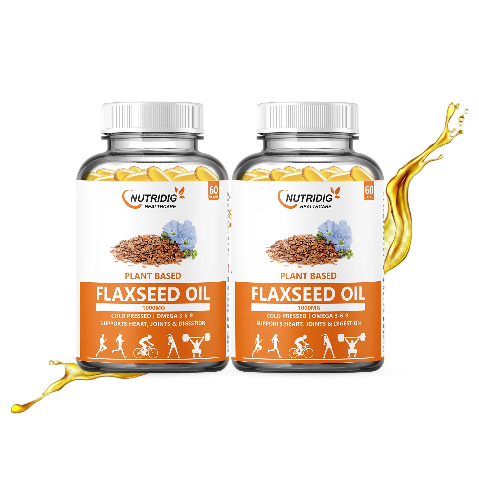 See full amazon price history chart for Nutrdig Healthcare 1000 MG Flaxseed Oil Soft Gel Capsules Valu Pack with Omega 3-6-9 for Joint, Heart, Skin & Metabolism | 60+60, 120 Soft Gels For Men & Women Nutrdig Healthcare 1000 MG Flaxseed Oil Soft Gel Capsules Valu Pack with Omega 3-6-9 for Joint, Heart, Skin & Metabolism | 60+60, 120 Soft Gels For Men & Women (B0D7VXB6JX) Amazon Price History, Amazon Price Tracker