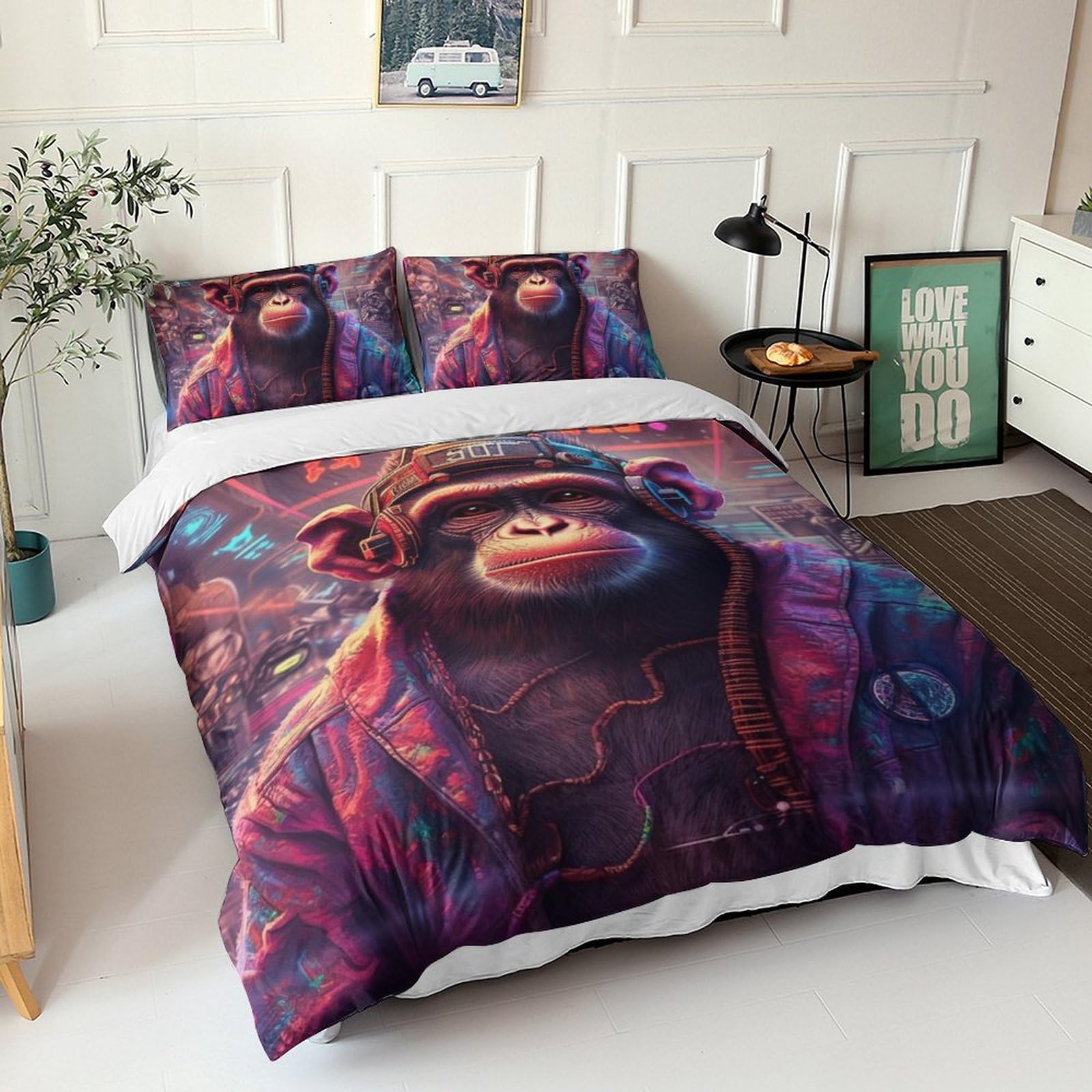 Housse de couette animaux sauvages pour décorer la chambre des enfants et ados