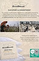 Vista 2 de Protectores de almohada de algodón con cremallera, 100% percal transpirable, fundas de almohada no acolchadas, barrera contra el polvo