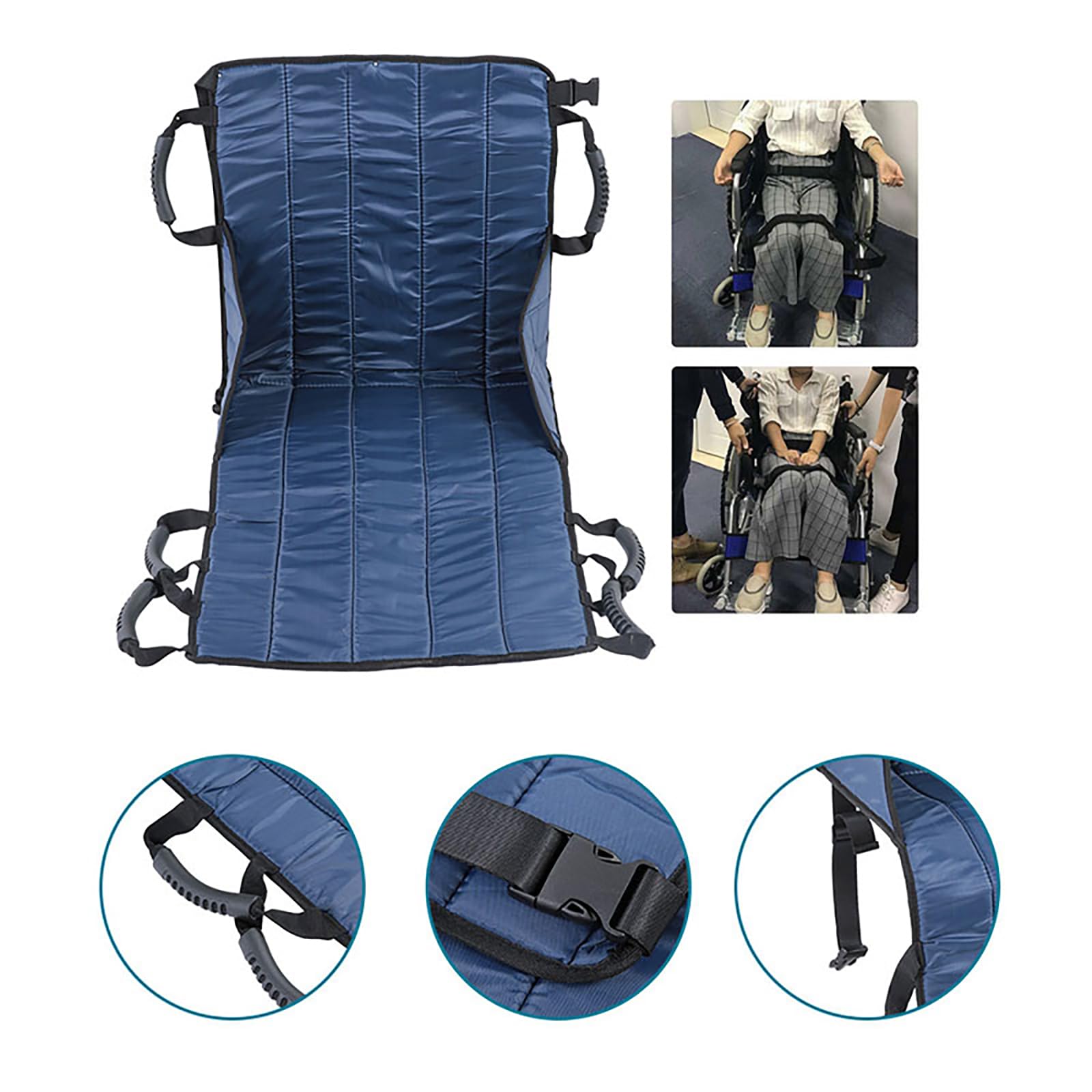 Almohadilla de Transferencia para Silla de Ruedas para Silla de Ruedas, cinturón de Transporte, Movilidad de Emergencia, Correa de Transporte para sillón, Personas discapacitadas, Paciente