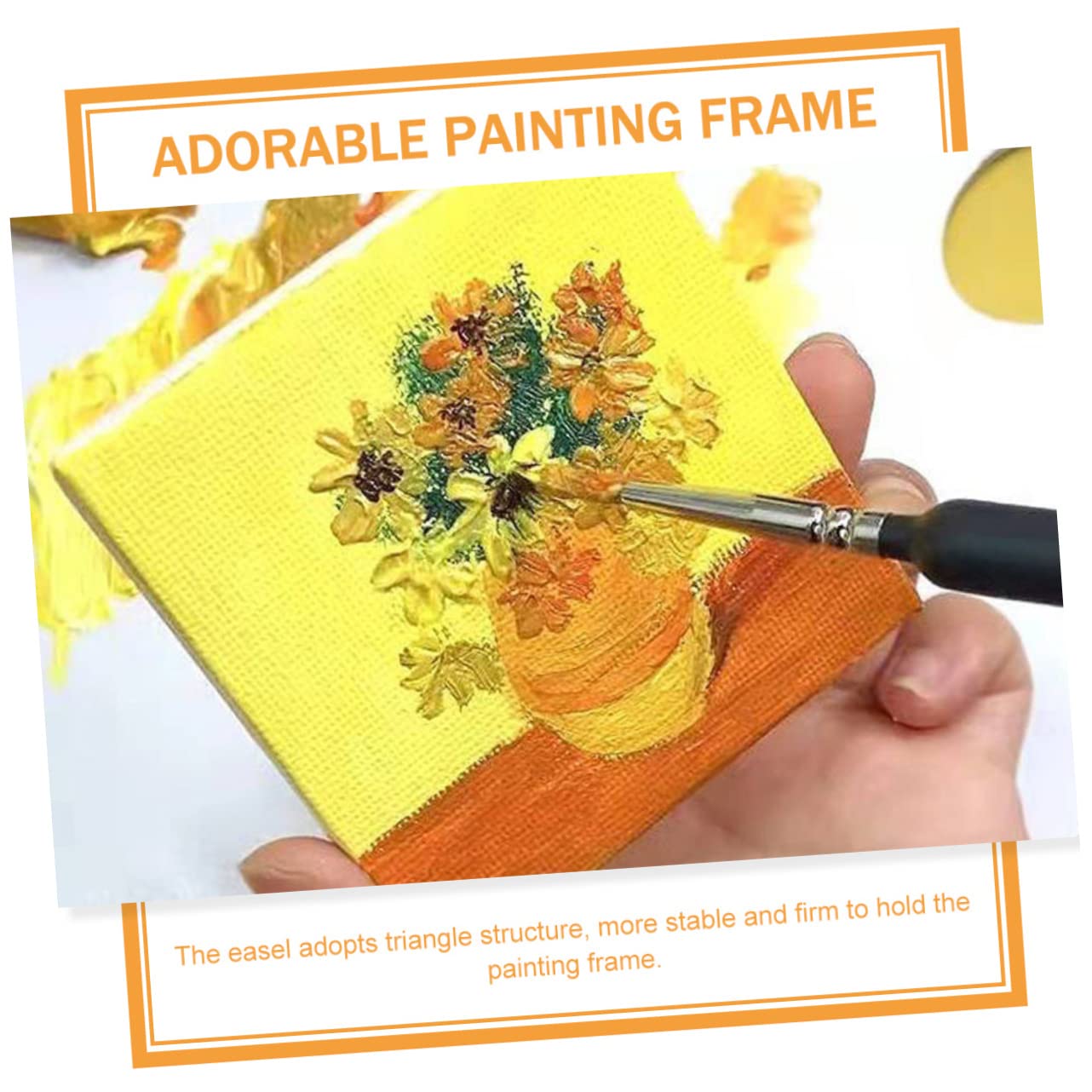10 Juegos mini tablero de pintura al óleo mini caballete de escritorio caballete de niños caballete madera decoración caballete de lona multifunción mini caballete decorativo marco