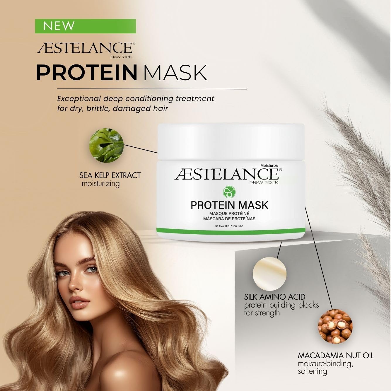 Protein Mask For Very Dry Hair | Deep Conditioning Hair Treatment | Ultimate Improvement for Damaged Hair 5.1 fl oz