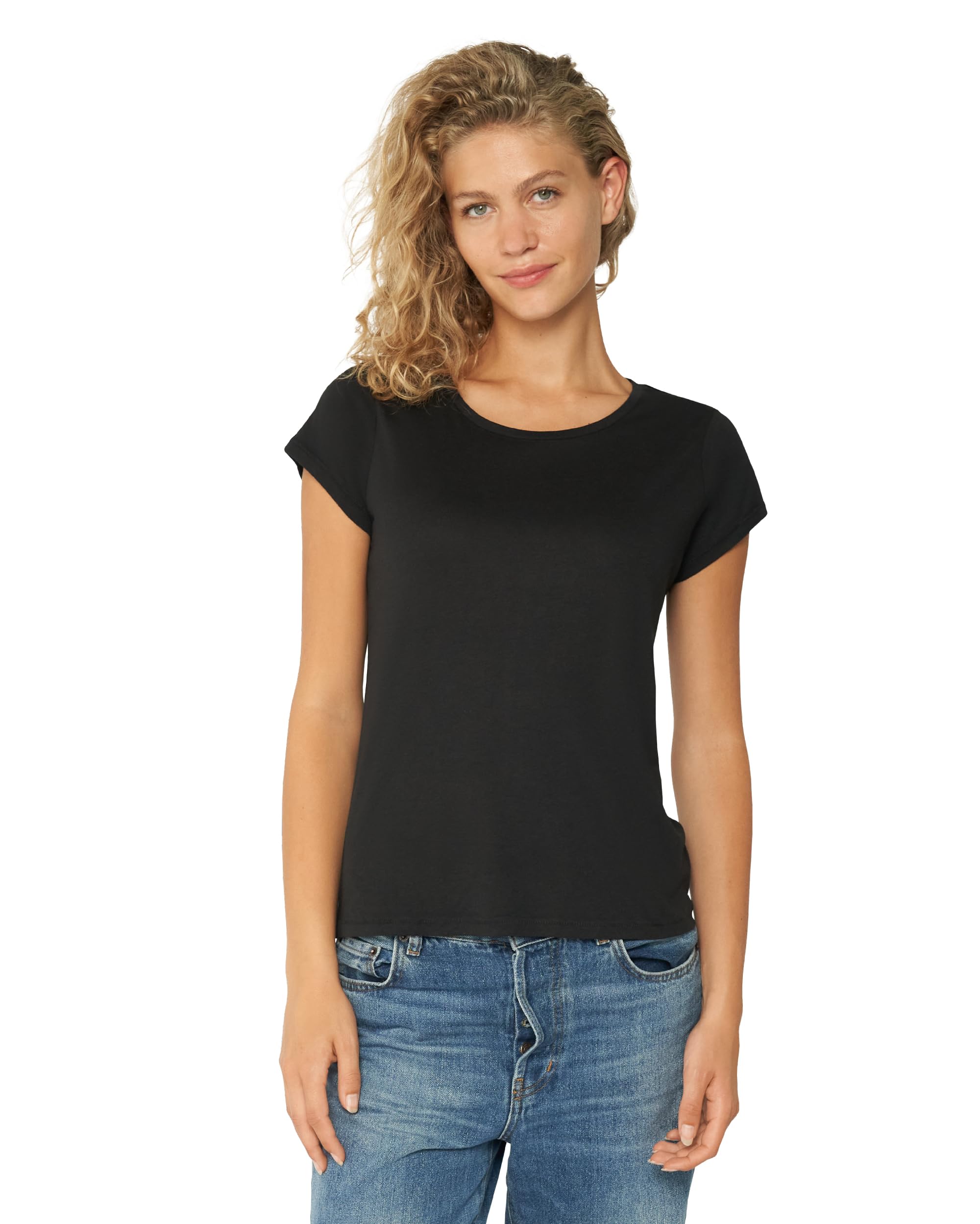 DANISH ENDURANCE Maglietta in Cotone Biologico, T-Shirt a Mezze Maniche, Morbida, Premium, da Donna, 2 Paia