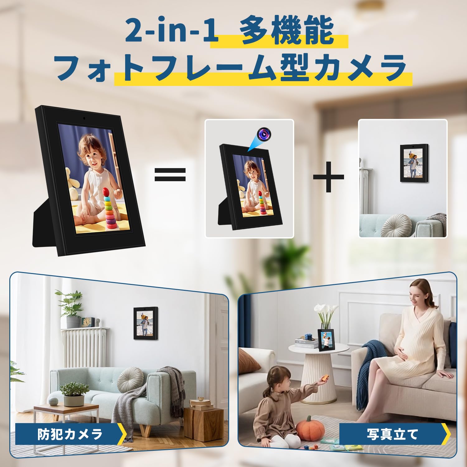 Amazon.co.jp: LXMIMI 小型カメラ WiFiカメラ フォトフレーム型 写真