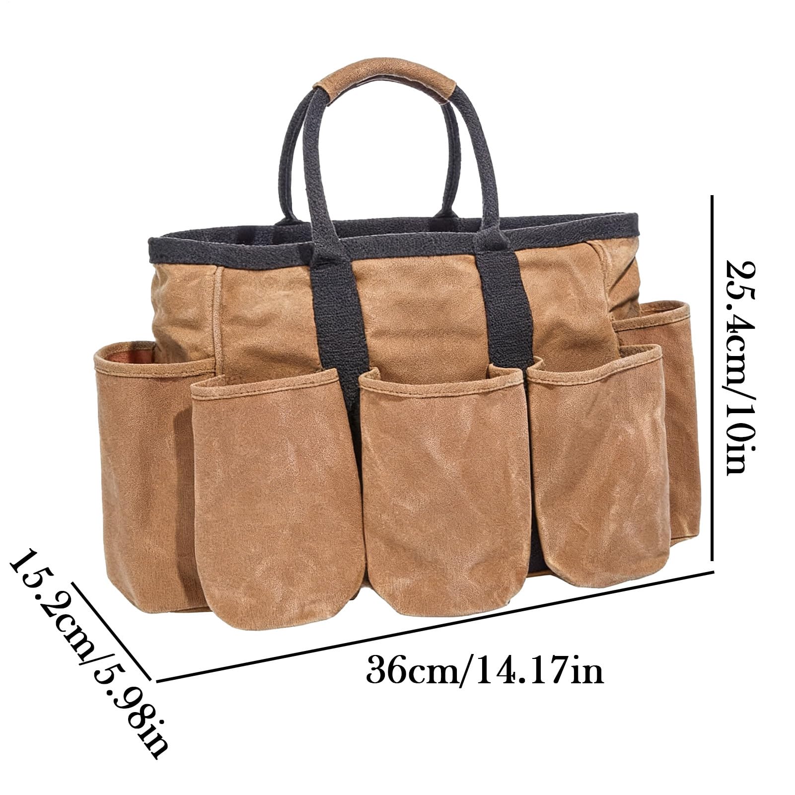 Borsa per il Giardinaggio Tela Spessa E Resistente Multiuso Per Forniture | Porta Attrezzi Da Giardino Per Uomini Giardinaggio All'Aperto Lavoro Campeggio Costruzione Piantumazione Tras