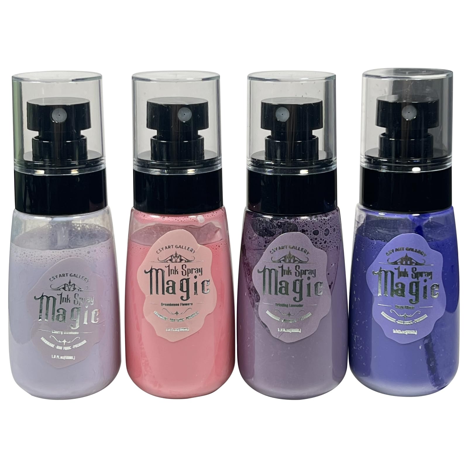 CSY art galleryMagic Ink Oxide Spray Set Junk Journal Art Craft Inks Villianous Potion, Scrapbooking, Card Making, Mixed Media (Taro Set)