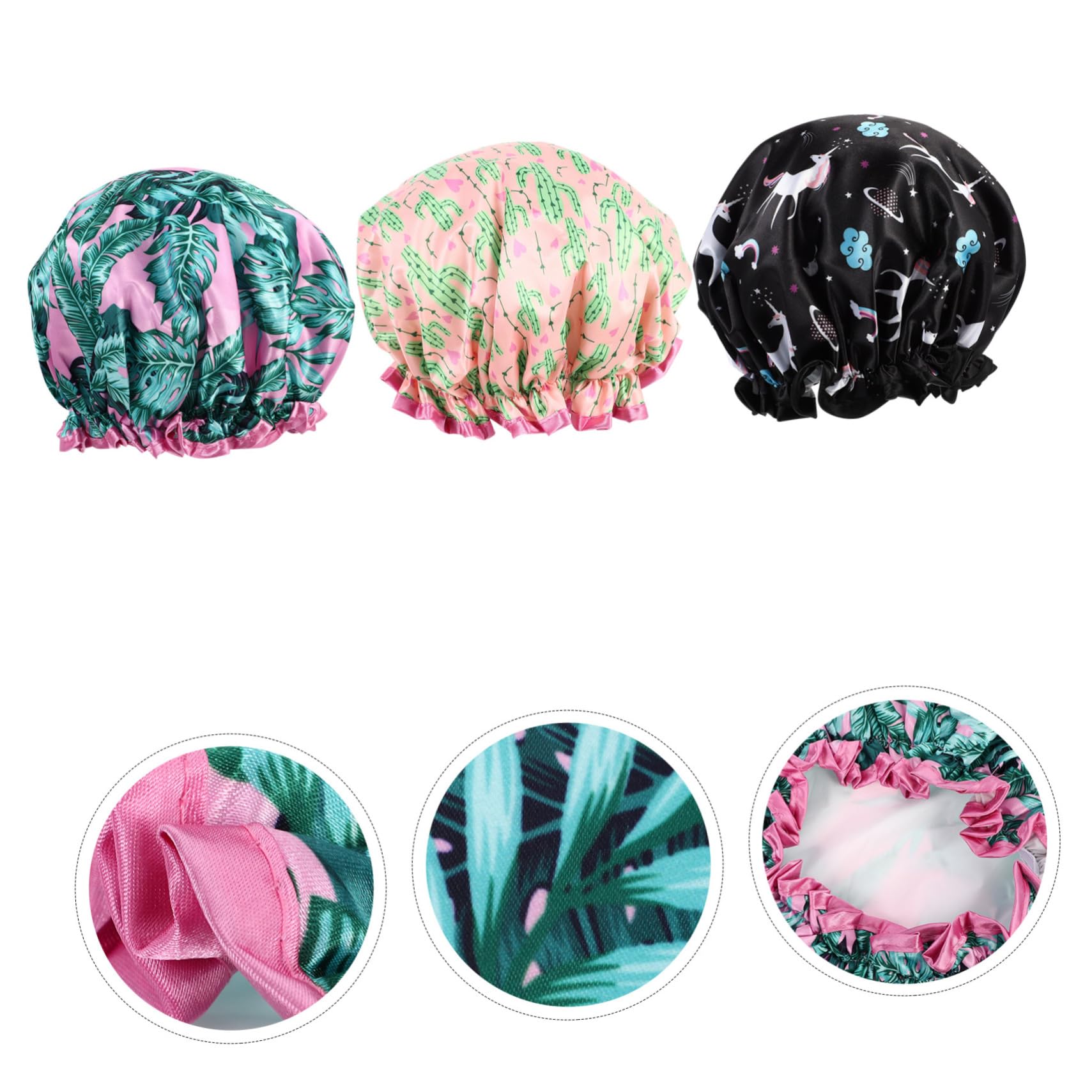 Alipis 9piezas Gorro De Reutilizable Protección Elástica Para Cabello Doble Diseño Para Baño y Maquillaje
