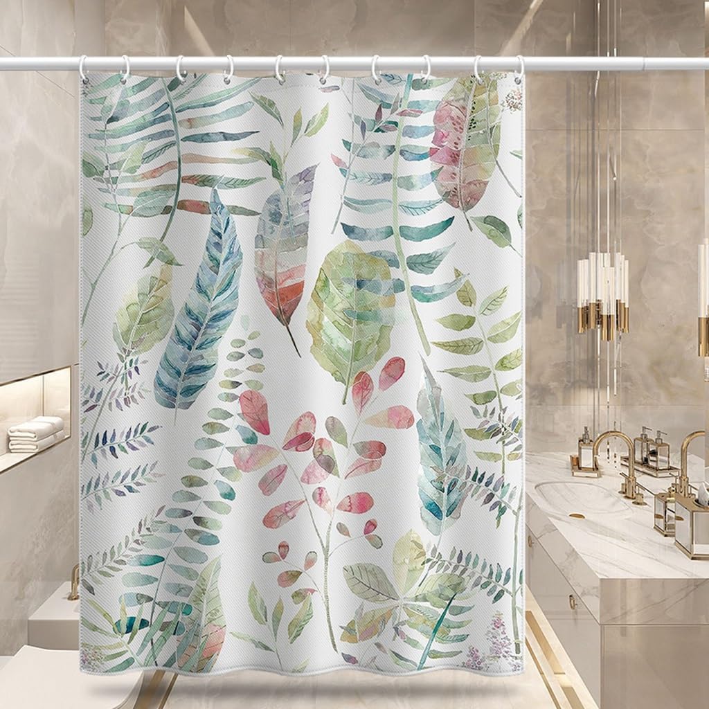 Shower Liner Shower Curtain Curtain Shower Liner Polyester Thick Partition Curtain Waterproof Bathroom Curtain Digital Printing Shower Curtain with Hook Suitable for Bathroom (Size