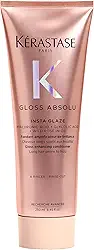 Kérastase, Condicionador, Gloss Absolu, Insta Glaze, para todos os tipos de cabelos, ação anti-frizz com ácido hialurônico, ácido glicólico e óleo de rosa silvestre, potencializa o brilho, 250ml
