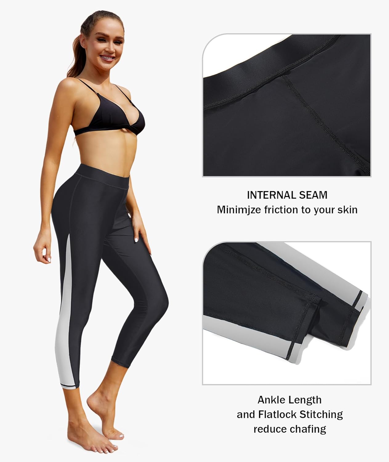 GEEK LIGHTING Swim Pants for Women Surfing Leggings SPF Swimming Tights Rash Guard Water Wetsuit Dive Kayaking Pants - Image 2