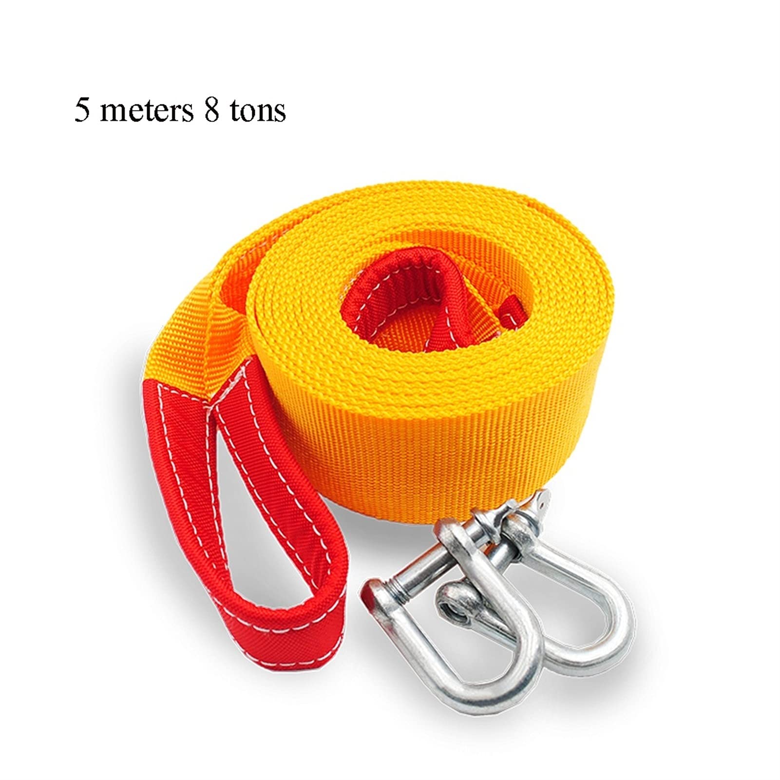 Abschleppseil, Robuster Abschleppgurt, 5 Meter Abschleppseil Mit 2 Haken, Zugschnur, 8 Tonnen Anhängelast