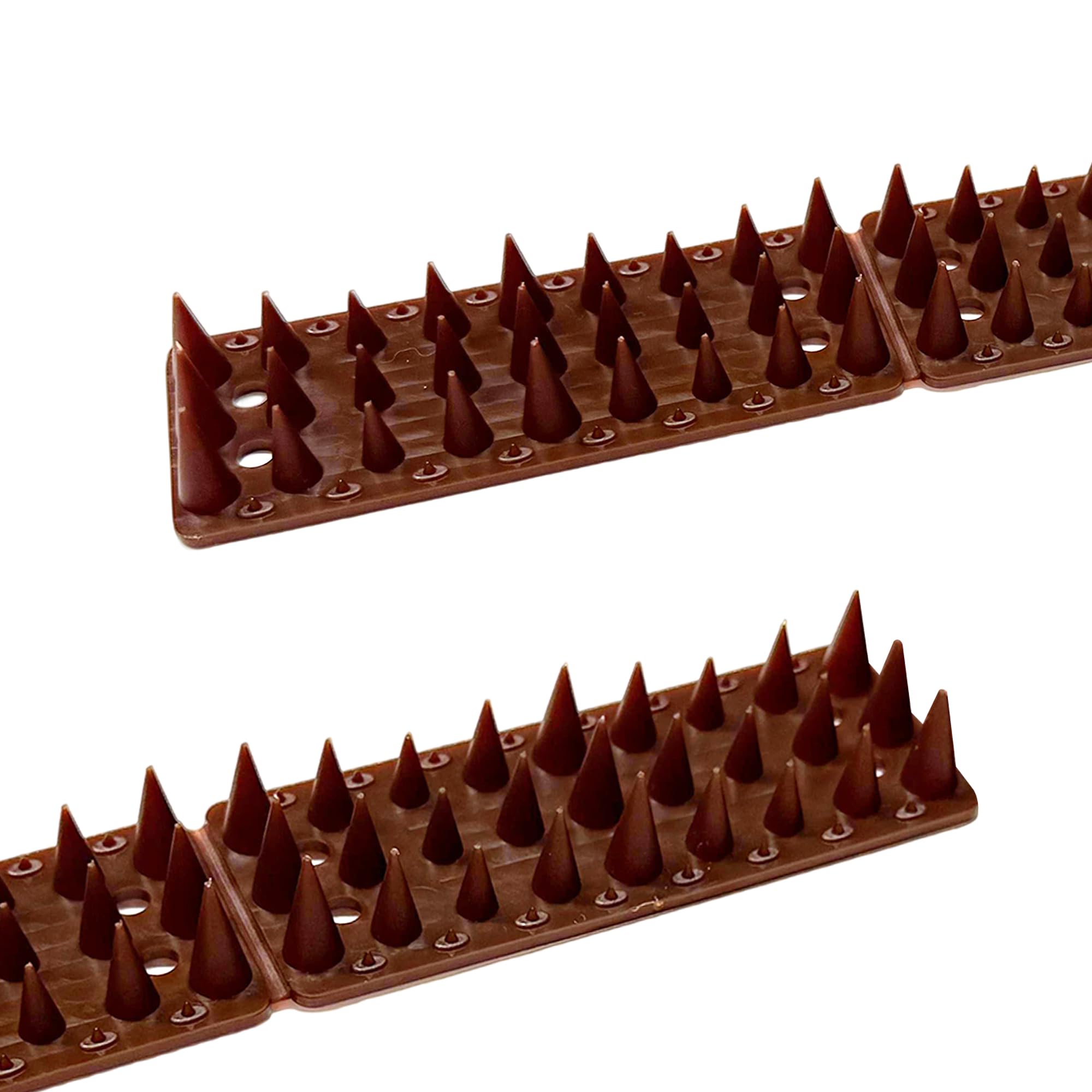 KOKMEYA - Puntas de paloma, marrón, paquete de 12, puntas de pájaro para exteriores para mantener alejadas a los gatos, mapaches, ardillas y palomas, puntas para gatos para jardín interior y exterior