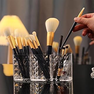 Organizador de brochas de maquillaje transpar...