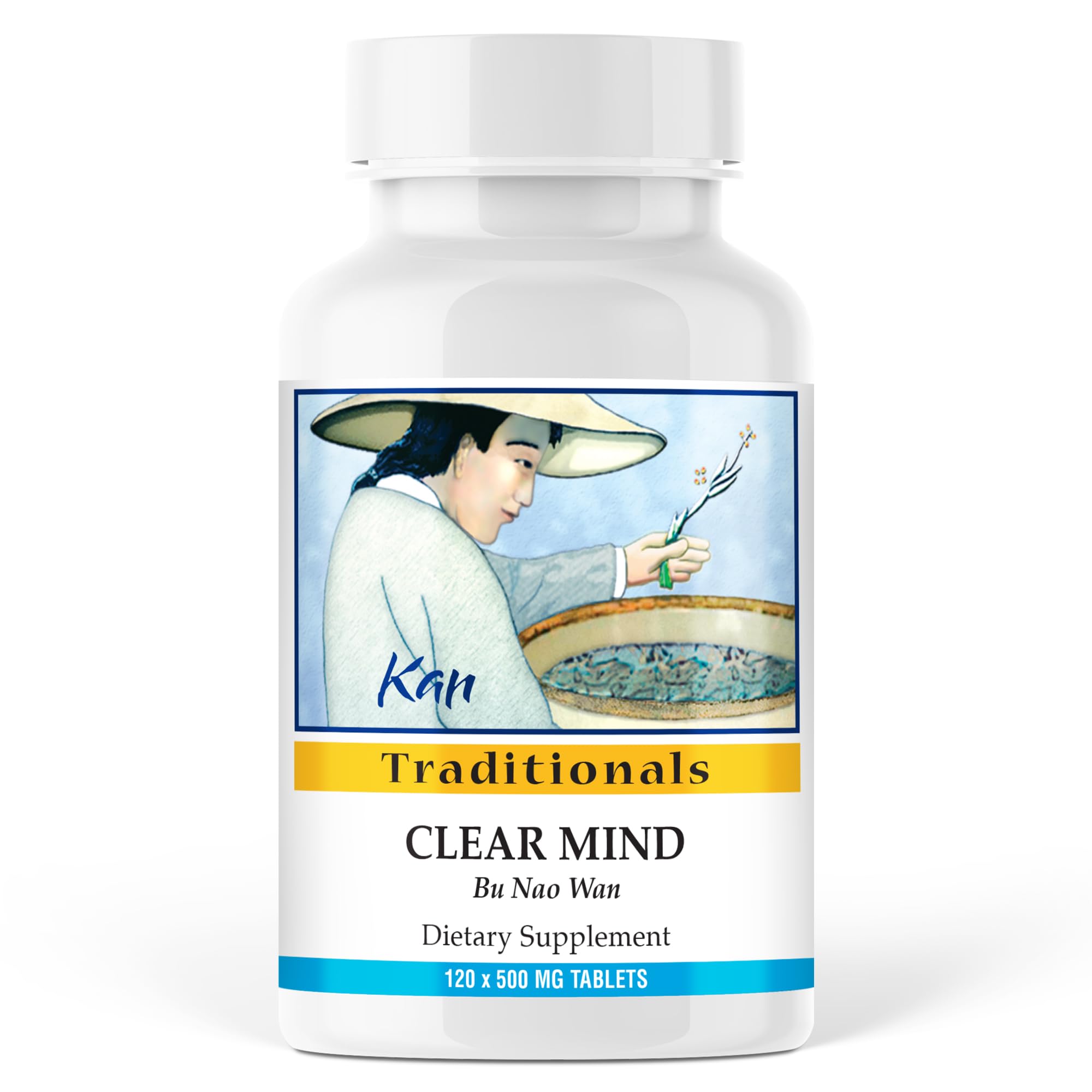 Kan Herb Company Clear Mind Formula – Traditional Chinese Herbal Blend for Cognitive Clarity and Spirit Support, Nourishes Heart Yin and Blood, Calms Shen, Herbal Supplement, 120 Tablets