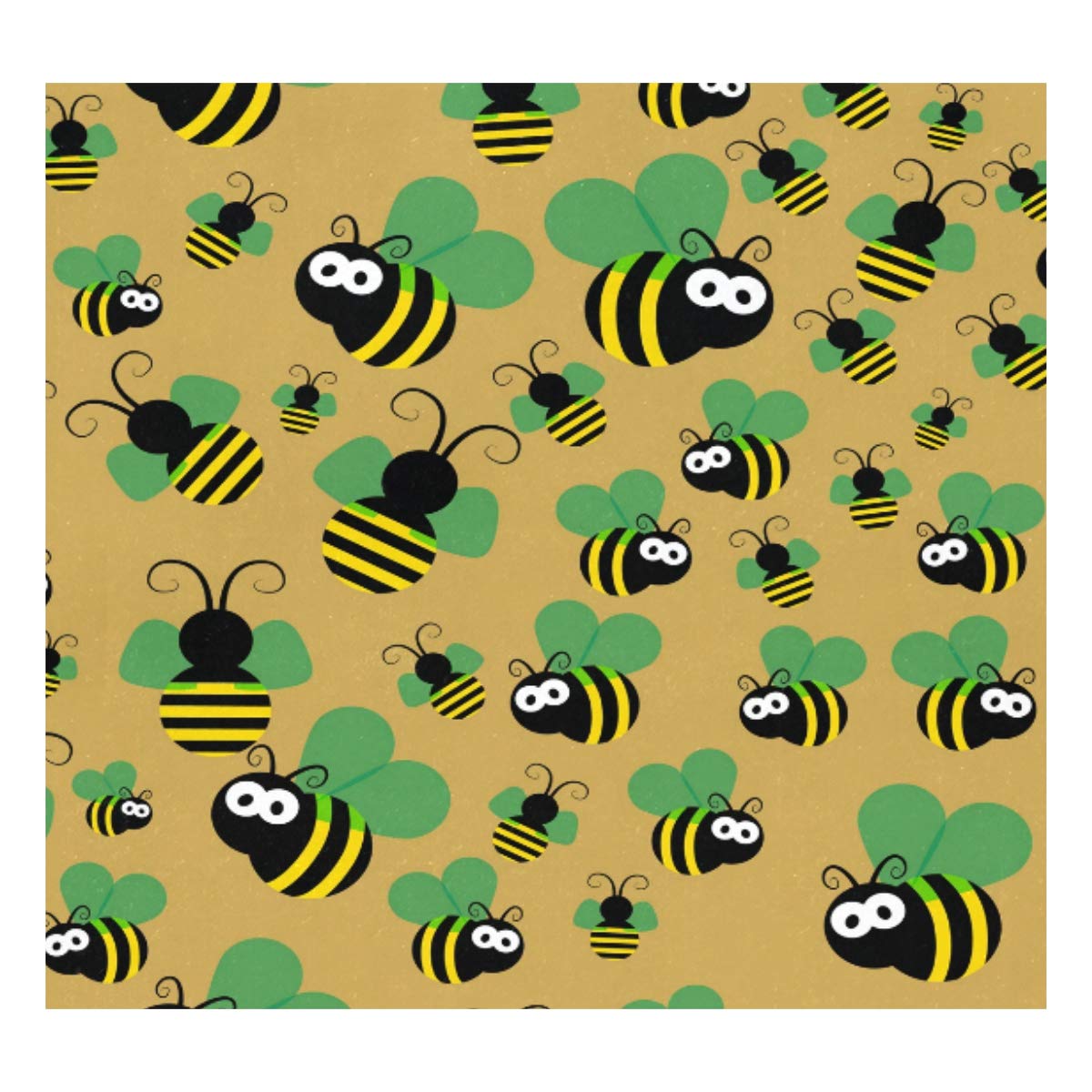 Taza de viaje aislada al vacío de acero inoxidable con doble pared a prueba de fugas, diseño de abejas con estampado personalizado impreso en piel auténtica, termo de 500 ml