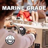 Vista 2 de BOSS Audio Systems MGR350B Receptor de medidor estéreo marino para barco – Unidad principal Bluetooth, sin reproductor de CD DVD, amplificador de 4