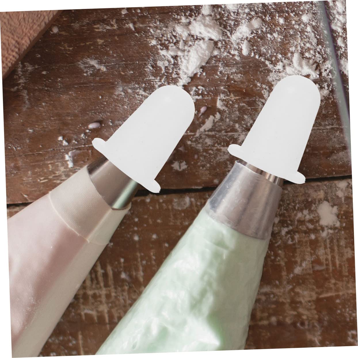 Protectores de Punta de Tubería Flexibles 6 Piezas Silicona para Boquillas Pasteles Tamaño Pequeño Mediano Grande para Decoración y Protección en Repostería