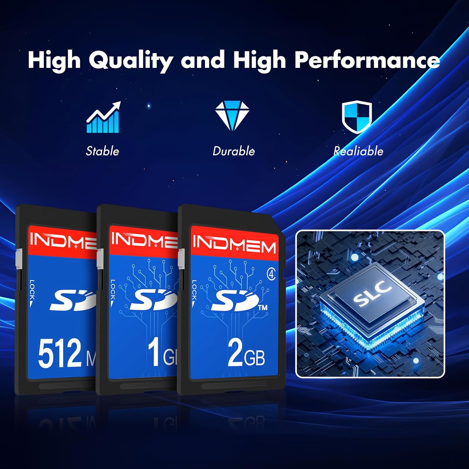 SD Card 2GB +1GB + 512MB, Class 4 Flash Memory Card 2G SLC Standard Secure Digital Cards