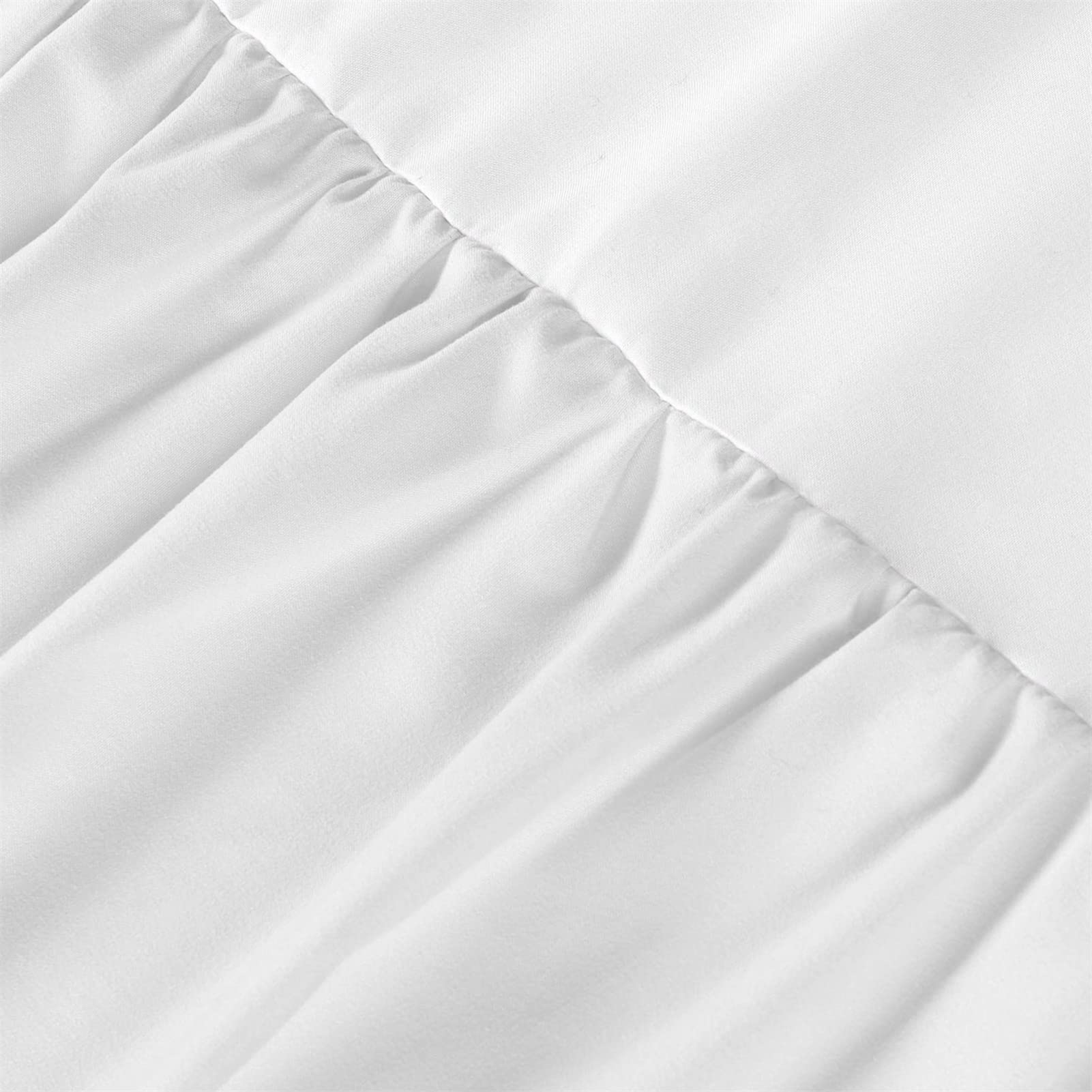 Jupe De Lit pour Bébé à Volants Anti-poussière, Jupe De Lit à Volants avec Pompons à Pompons pour Bébés Garçons Ou Filles, Goutte De 35,6 Cm (White A-1,52"x28" Crib)