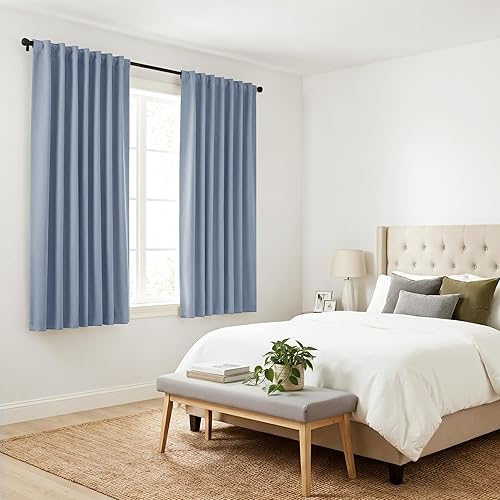 Miniatura 286 de PONY DANCE - Cortinas opacas aisladas térmicamente, set de 2 cortinas opacas con bolsillo para barra / pestaña trasera, paneles de cortinas opacas,