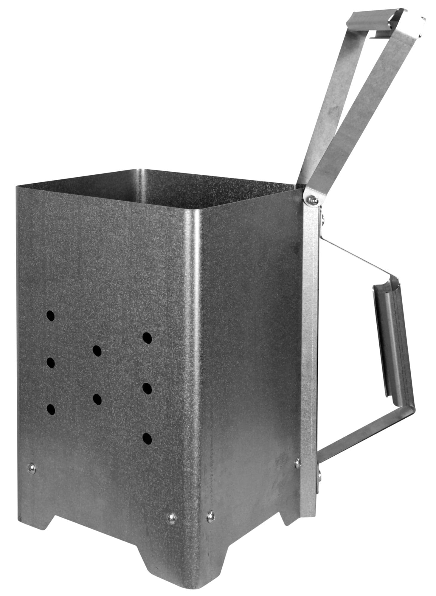 Lisa SRL - Włącz węgiel Neron, komina zapłonowa do grilla, z podwójnym uchwytem bezpieczeństwa, 30 cm H i 18 cm L i 18 cm W, akcesoria do wszystkich urządzeń do grillowania