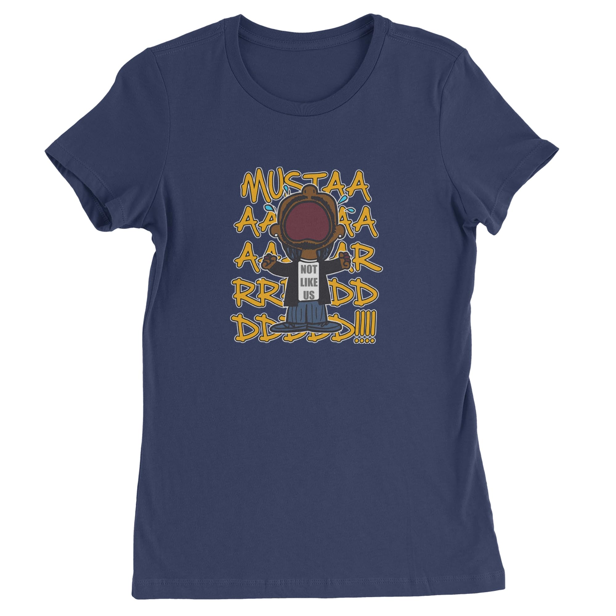 The Pxv Mustard! Not Like Us Tv Off Womens T-Shirt, Soft Cotton, Graphic Tee