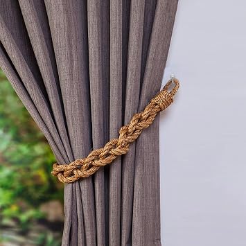 4 Pcs Curtain Tiebacks Hook White Drapes Holdback Wall Mounted Drapery Tiebacks Hooks Screw Hook Clothes Hat Hanger Holder