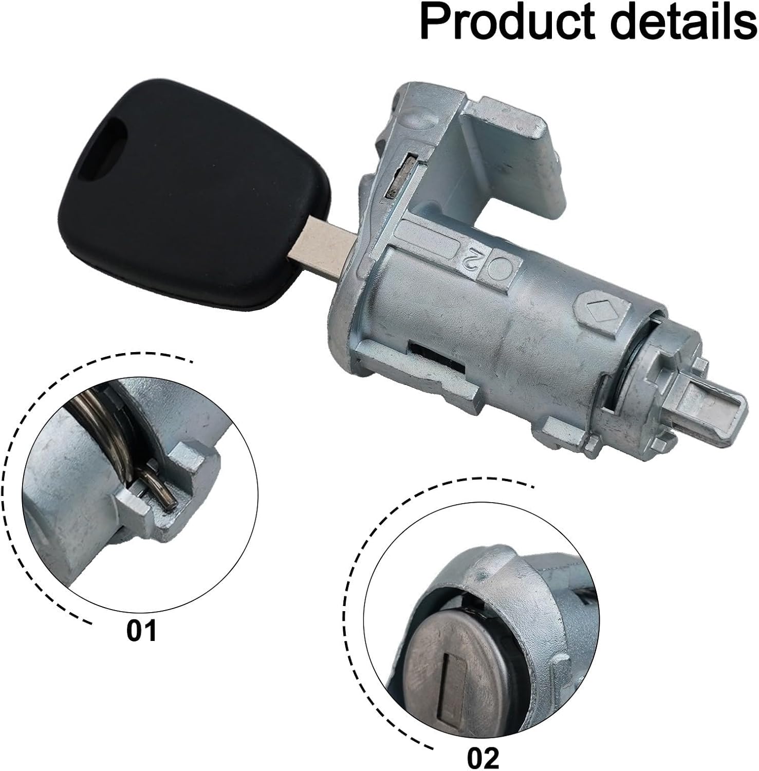Left Front Door Lock Bucket for, For Clio, Trafic III | Door Lock Mechanism Replacement Compatible with OEM 7701209836 | Front Left Door Lock Assembly