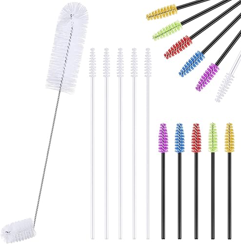 Miniatura 7 de Cepillo de limpieza para comederos de colibríes, 19 piezas, 3 tamaños, mini juego de cepillos de nailon, cepillo de colibrí de doble cabeza, limpio