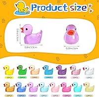 Vista 2 de 225PCS Mini Ducks Glow in The Dark Tiny Ducks Luminous Resin to Hide and Seek Pranks Micro Garden Landscape Aquarium DIY Decoration Craft (15 Colors)