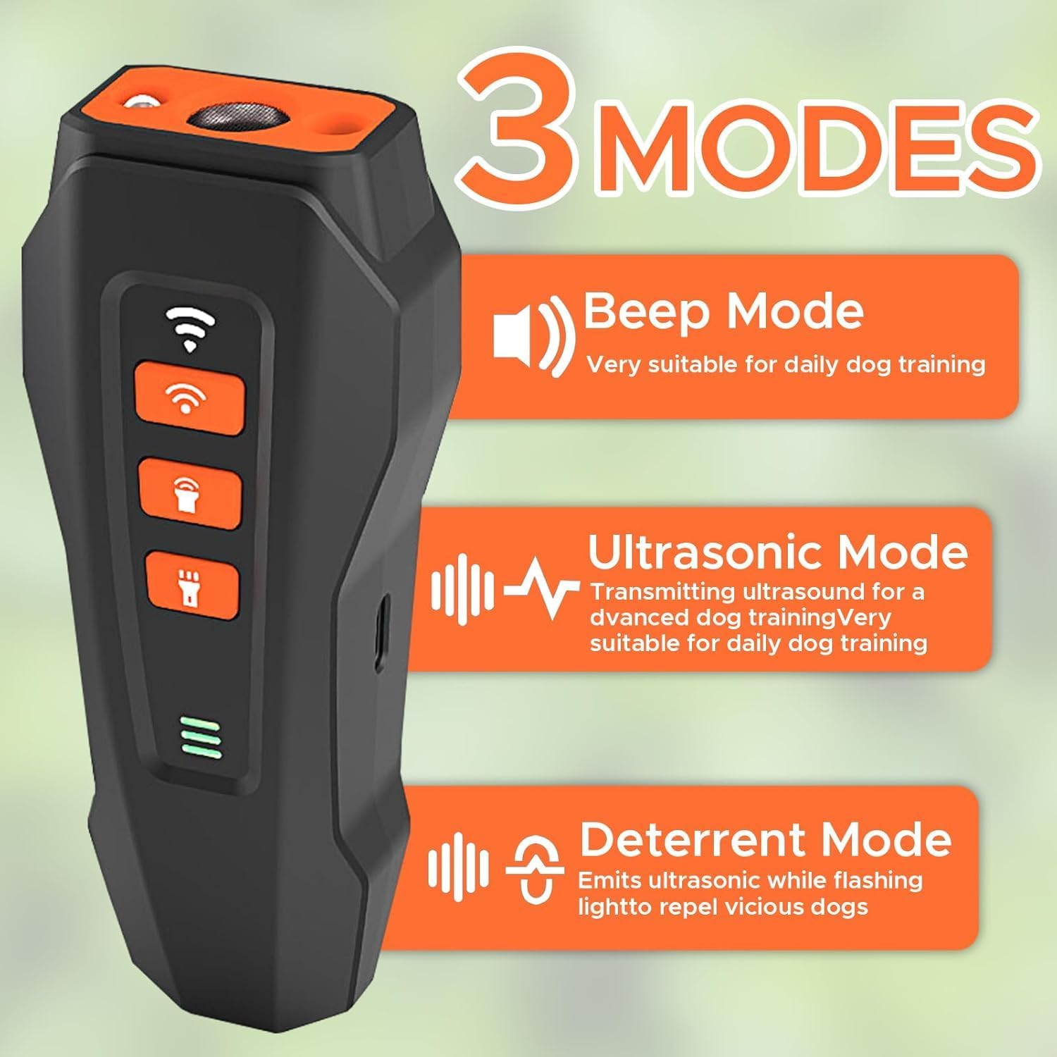 2026 Upgraded Anti Barking Device for Dogs, Ultrasonic Dog Bark Deterrent, Dog Bark Deterrent Devices, Best Anti-Barking Device, 3 Modes & LED Light Portable Indoor & Outdoor