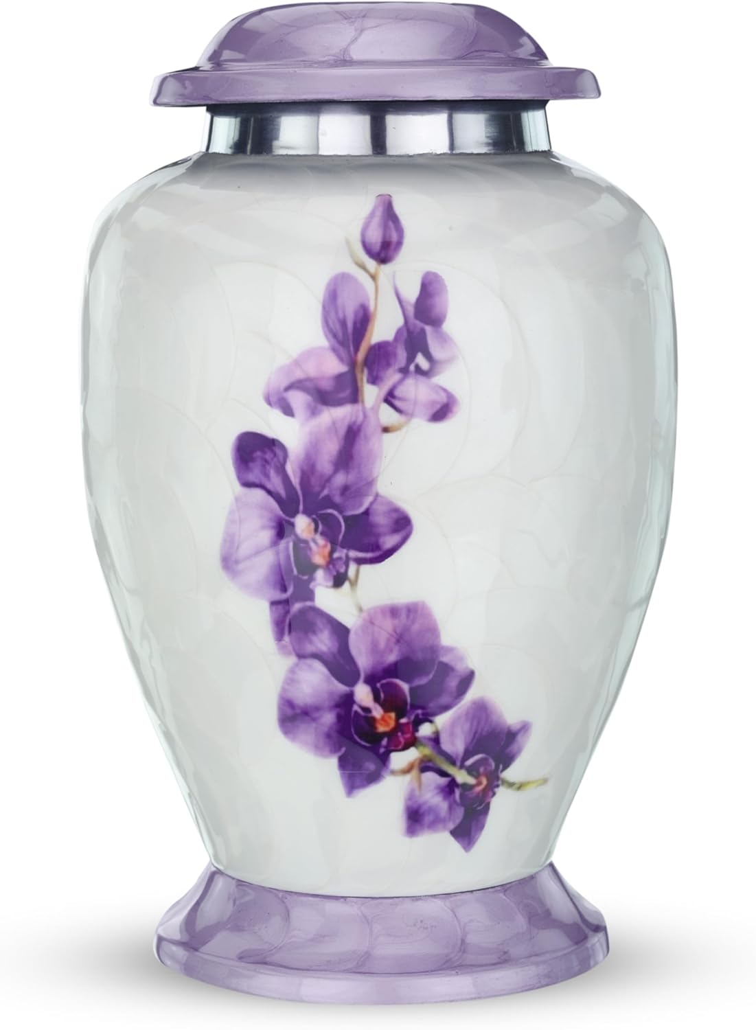 White Large Urn for Ashes Adult Male - Cremation Urns for Human Ash Adult Man - Cremation Urns - Funeral/Burial Urns - Decorative and Keepsake ERN, Heart Earns, 220 Cubic Inches Volume