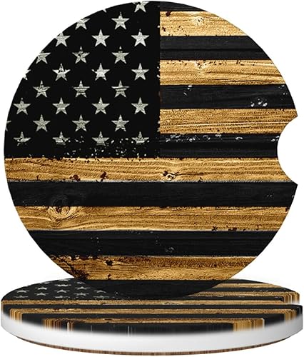 Posavasos de automóvil para portavasos de automóvil, paquete de 2 unidades, de cerámica absorbente, antideslizante, universal, de 2.56 pulgadas,