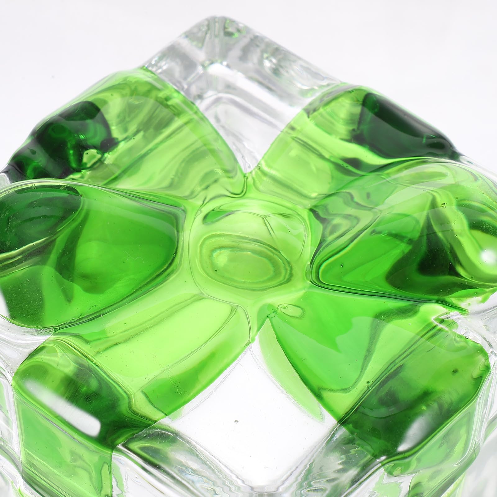 DOITOOL Bonbonnière en Cristal Décorative Verte, Couvercle Boîte à Bonbons