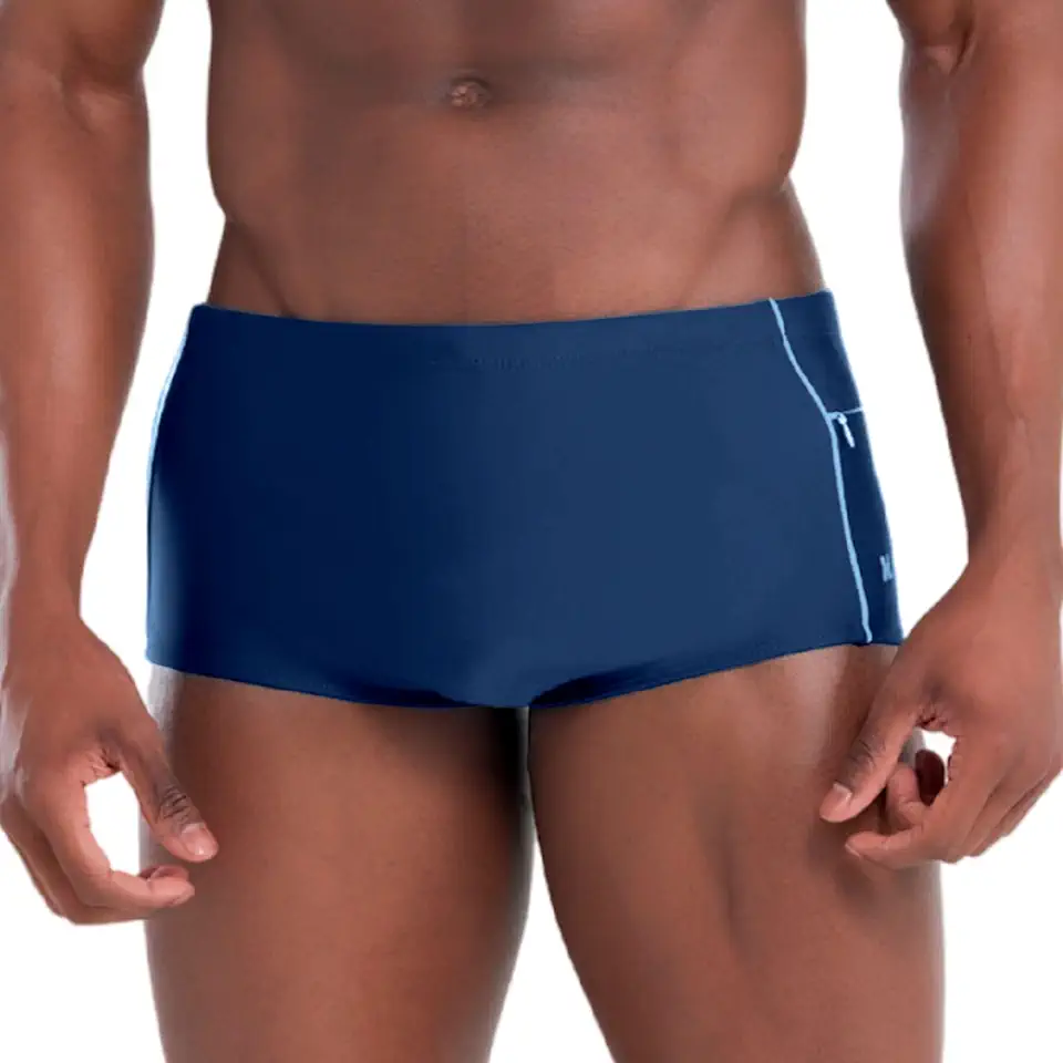 Sunga Com Bolso Mash Poliamida Proteção UV+50 Praia Verão Piscina Sungão Masculino C/Ziper