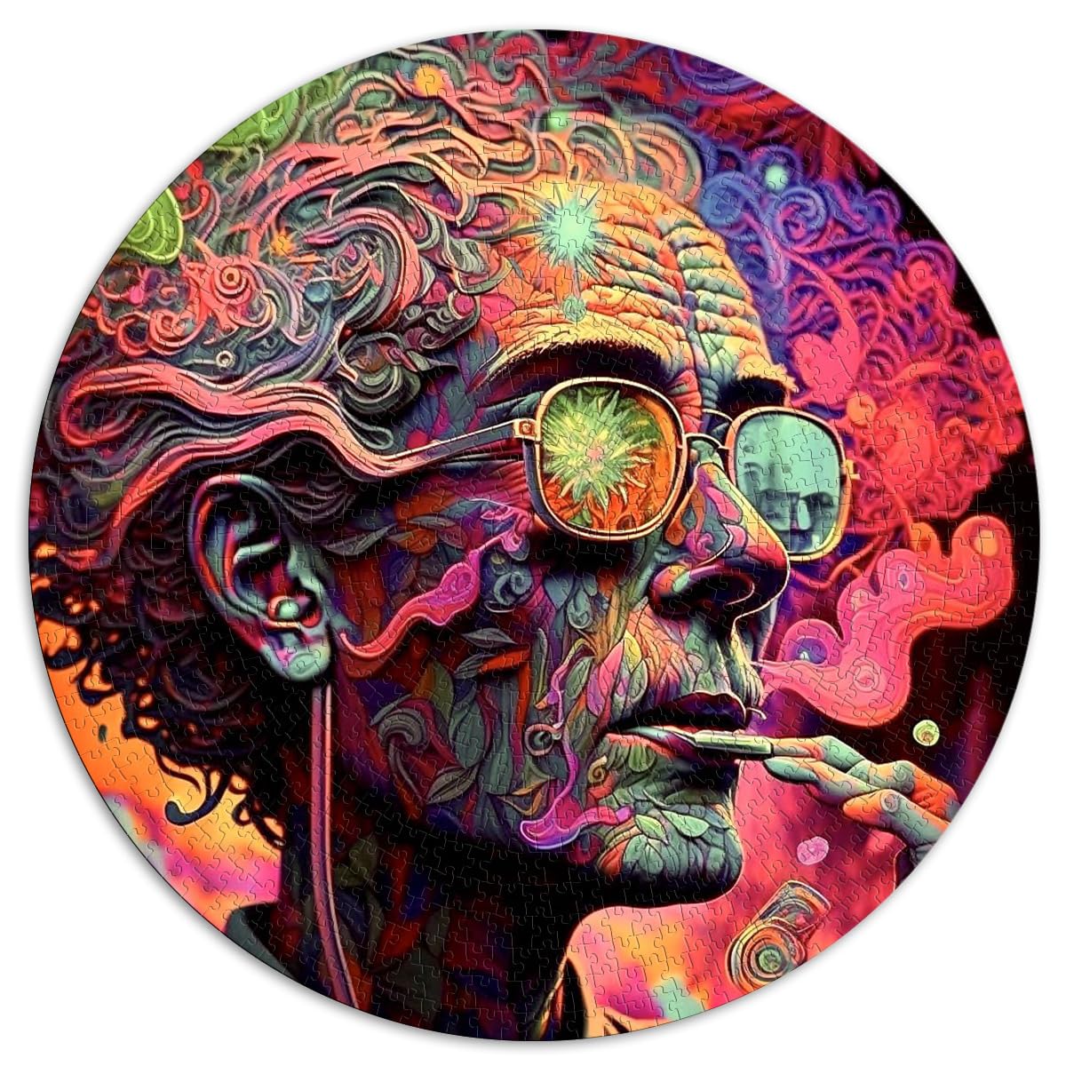 Puzzle da 1000 pezzicat Puzzle rotondi creativi per adulti e