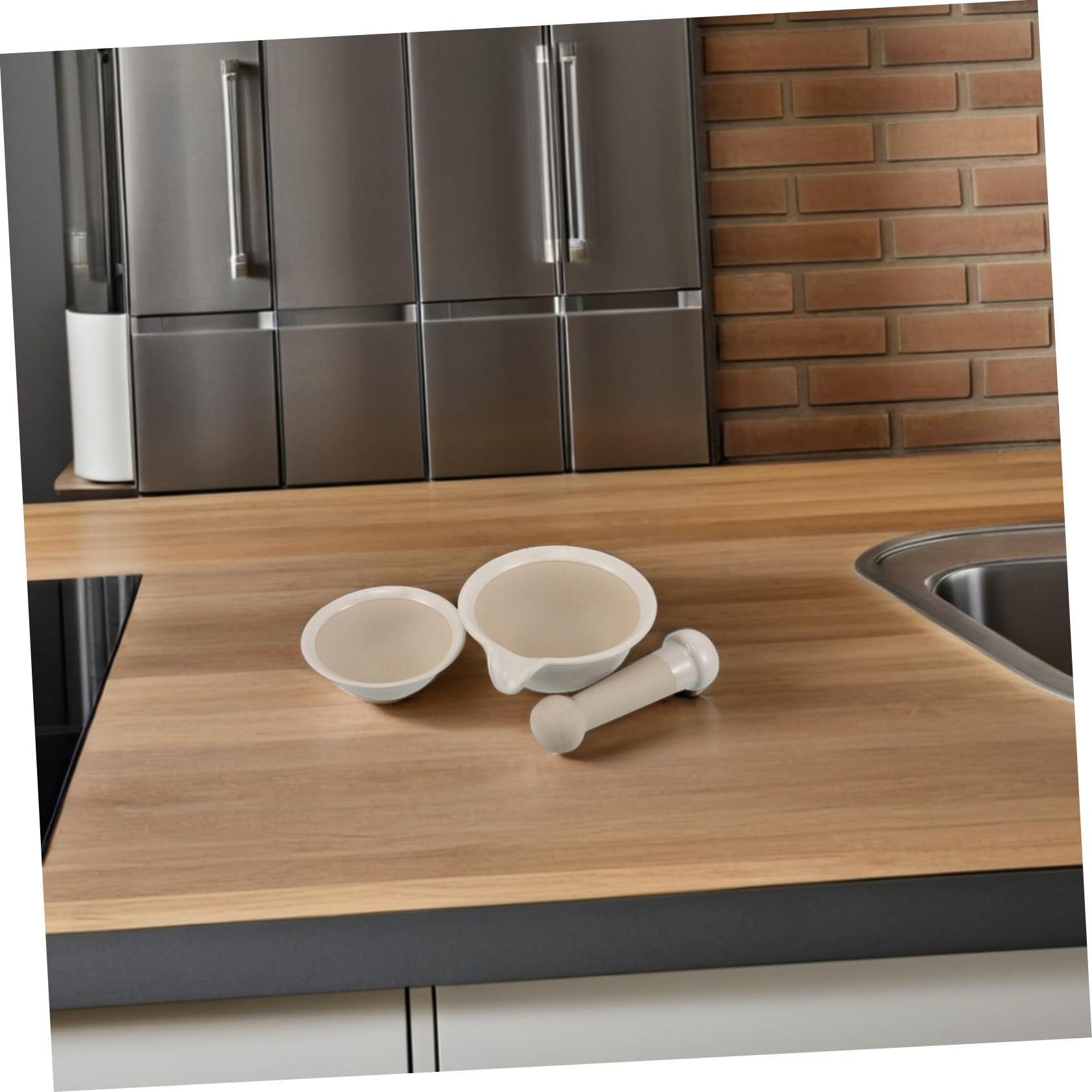 ULTECHNOVO Food Grinder Set Japanisches Design Keramik Babybrei Schüssel Mit Stampfer Stab Manuelle Herstellung Glatter Breie Für Kleinkinder Fütterung