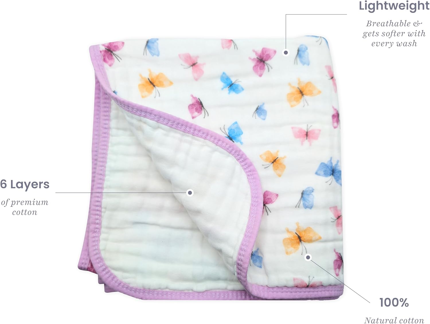 Soft Cotton Baby Blanket, Breathable Lightweight Baby Blanket for Infants Newborn Boys and Girls - Nursery, Crib, Stroller Blanket (Garden) - Image 2