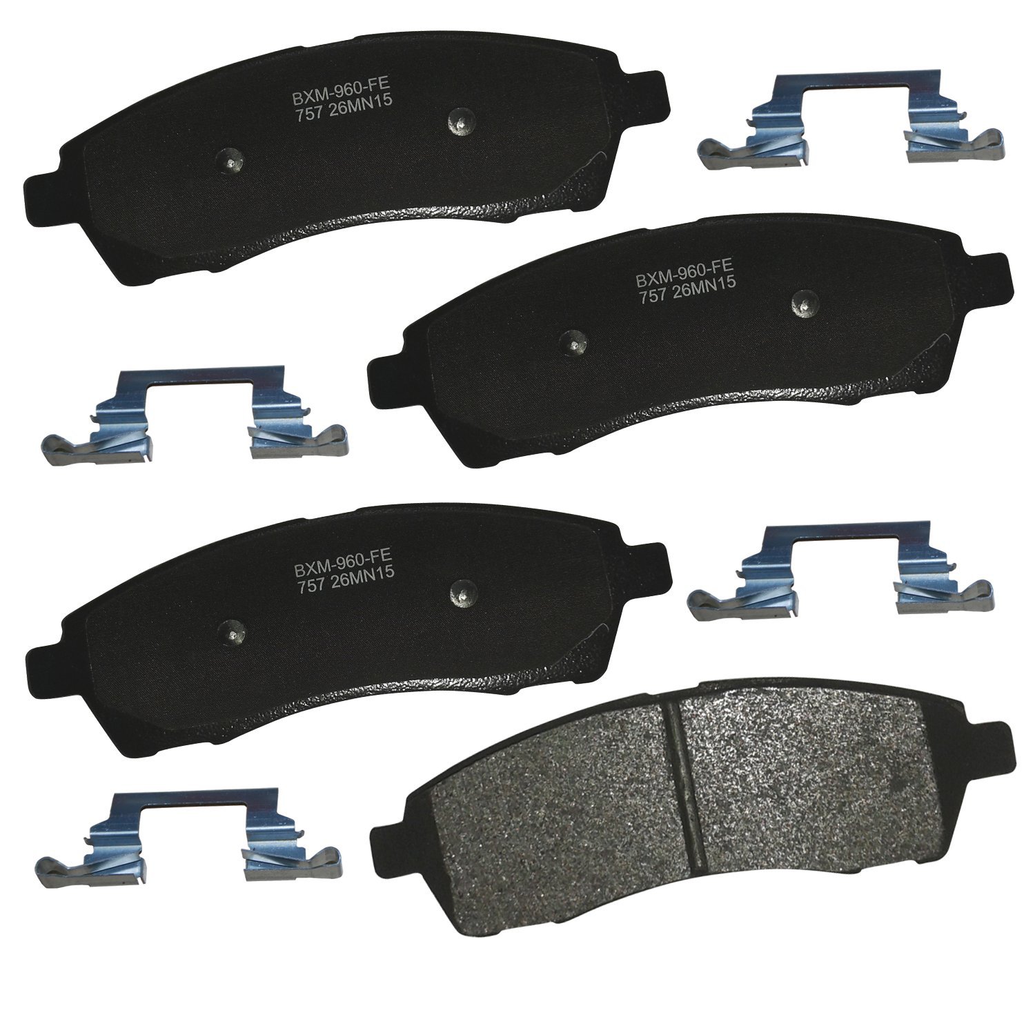 Bendix Premium SBM757 Semi-Metallic Rear Brake Pads for Ford Excursion 2005-2000, F-250 Super Duty 2004-1999, F-350 Super Duty 2004-1999