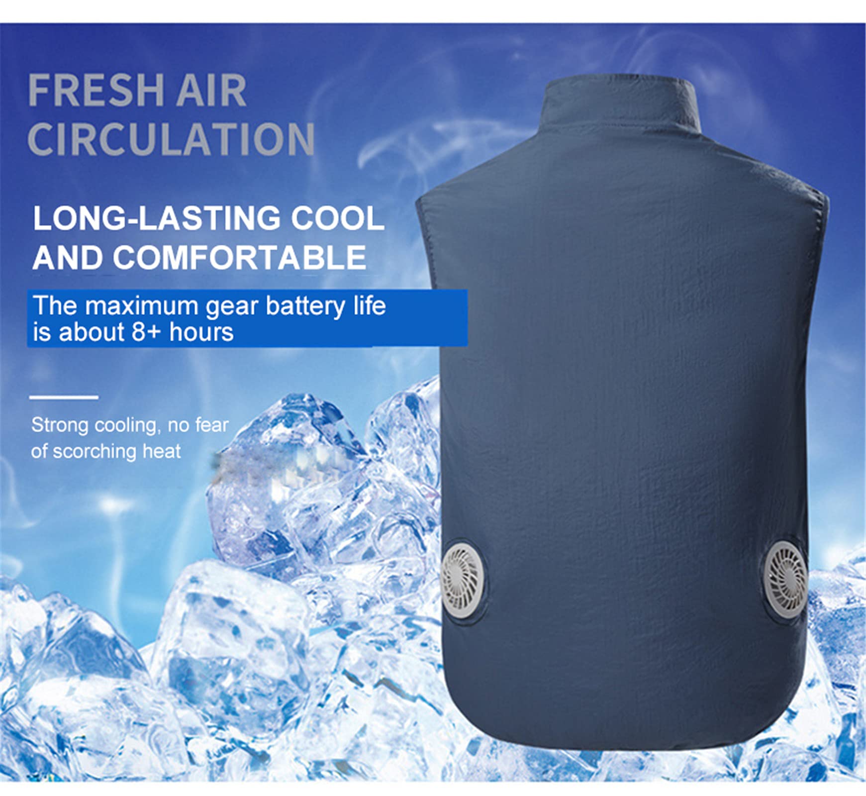 Męska kamizelka chłodząca Lato USB Fan Cooling Vest Mężczyźni Kobiety Klimatyzowanie Ubrania Bez rękawów Kamizelki wędkarskie